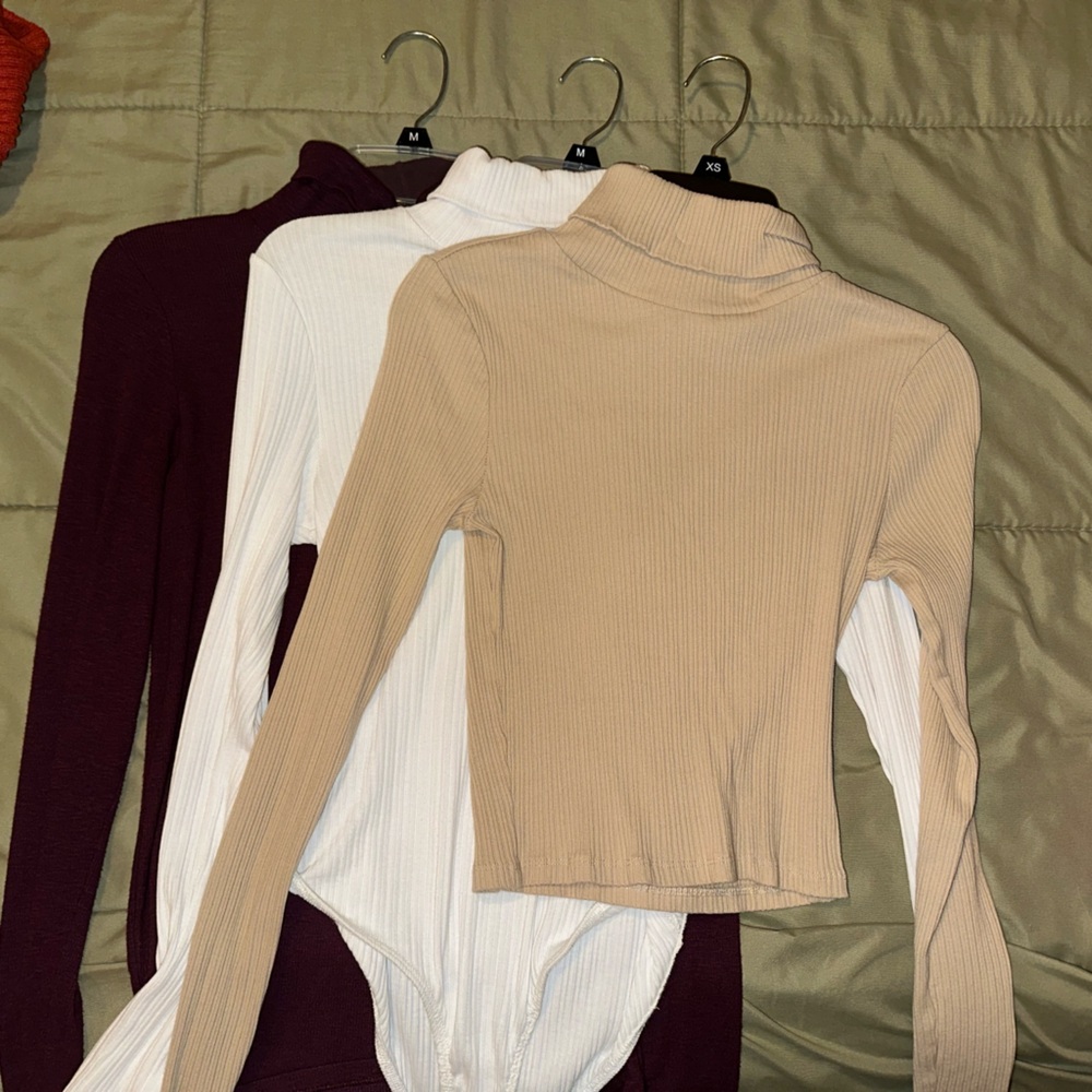 Rainbow Women's Tops - Burgundy, White, Tan